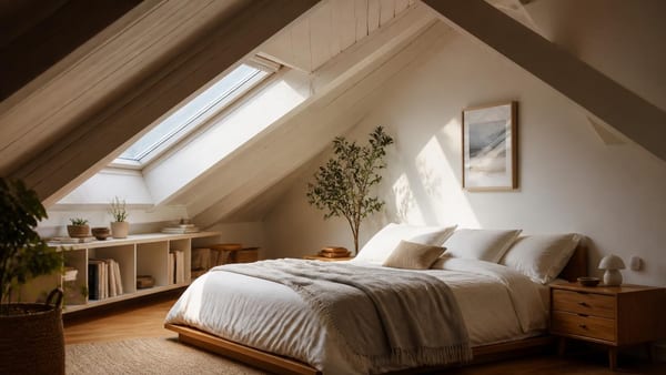 Après : une chambre perchée sous les toits