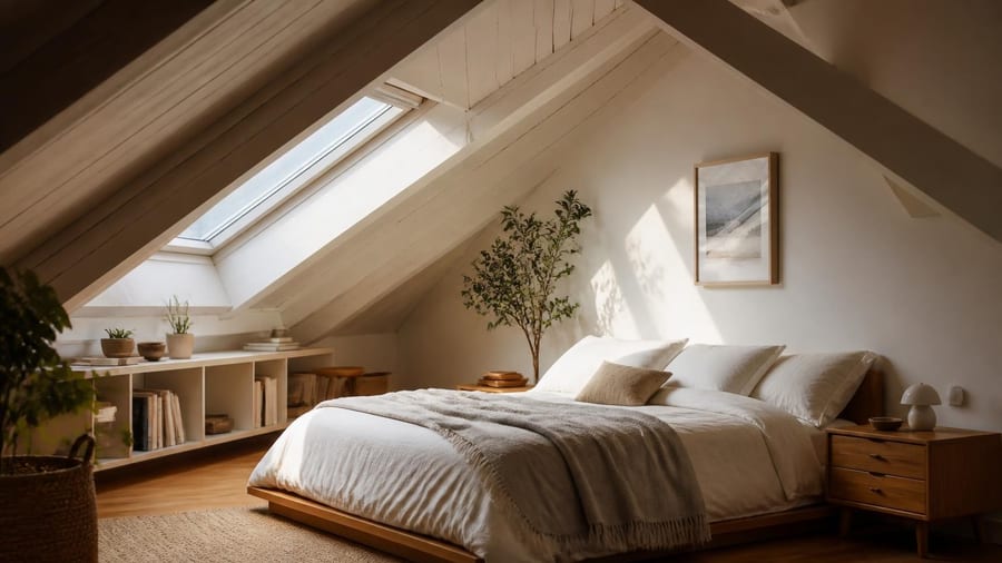 Après : une chambre perchée sous les toits