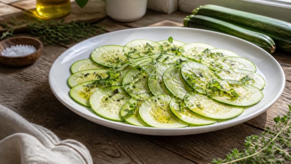 Carpaccio de courgettes, la recette express qui tourne fort cet été