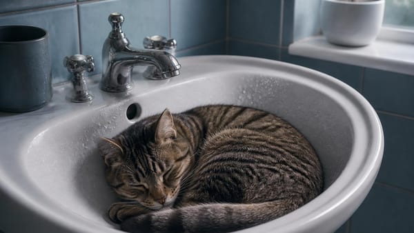 Votre chat se couche soudain dans l'évier ou la baignoire : ce n'est pas un caprice, c'est un signal