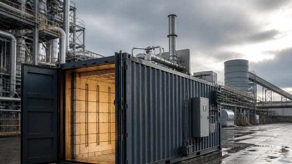 Ce conteneur est un énorme radiateur électrique à accumulation pour décarboner l'industrie
