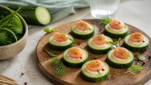Fraîche, croquante et prête en dix minutes : cette entrée à base de concombre sauve tous les apéros…
