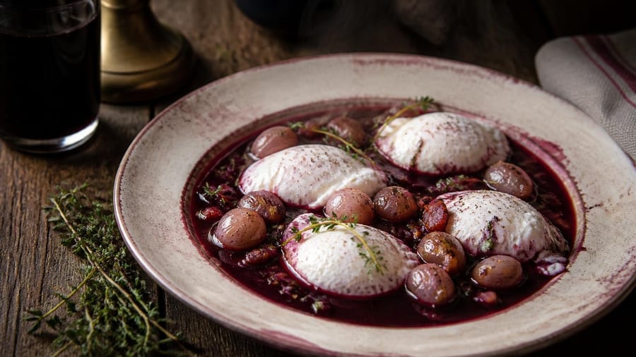 Oeufs pochés à la beaujolaise de Paul Bocuse
