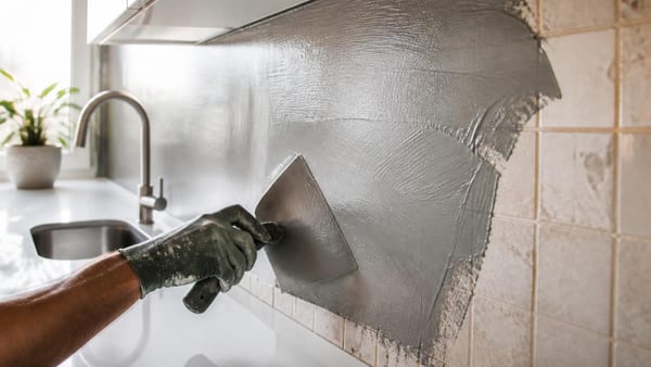 Adieu le carrelage vieillissant : ce revêtement mural modernise la cuisine en un week-end, sans gros travaux
